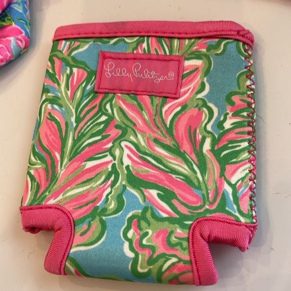 Lilly Pulitzer Zip Key ID and Card Case in Shade Seekers, scrunchie, koozie - Picture 2 of 8